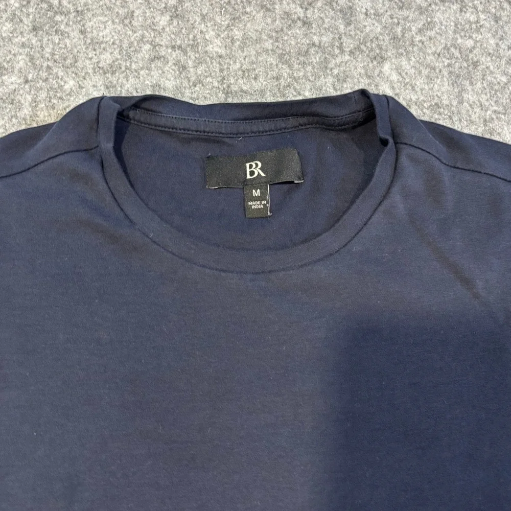Banana Republic Regular Fit Men's Crew Neck T-shirt Navy Blue Cotton Size M